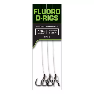   Fox Carp Ready Rigs Fluoro D-Rig x3 4-es előkötött horog 3 db/csomag