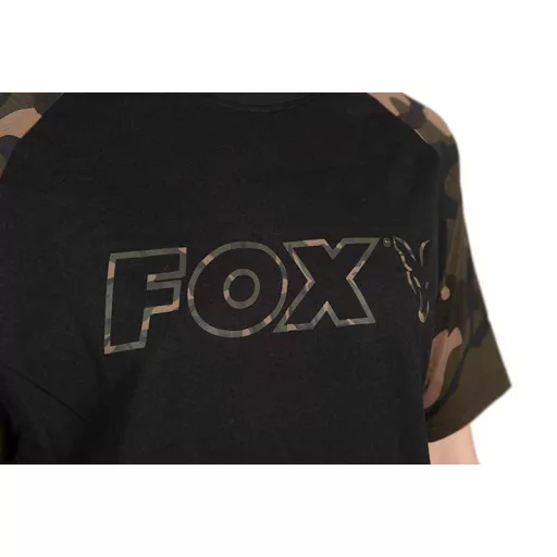 Fox Outline fekete-terepmintás XL póló