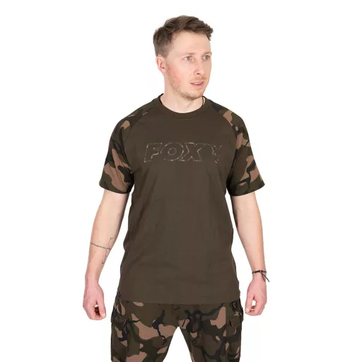 Fox Outline khaki-terepmintás S póló