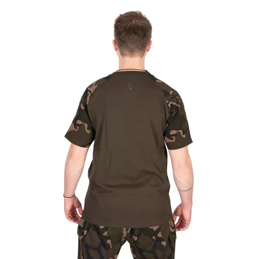 Fox Outline khaki-terepmintás L póló