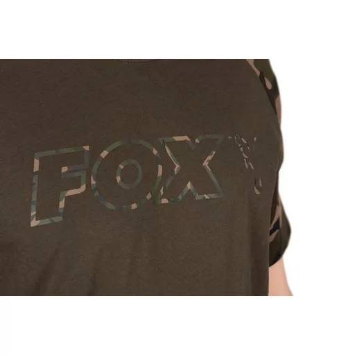 Fox Outline khaki-terepmintás L póló