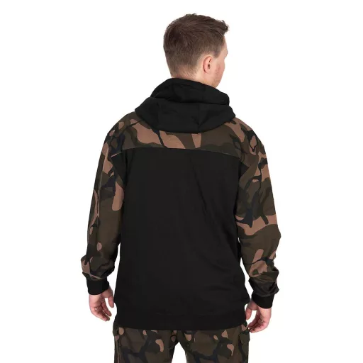 Fox LW Split Zip kapucnis fekete-terepmintás 2XL pulóver