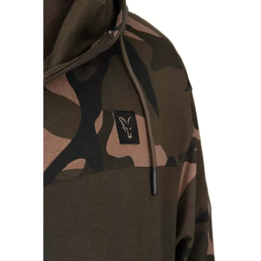Fox LW Split Zip kapucnis khaki-terepmintás S pulóver
