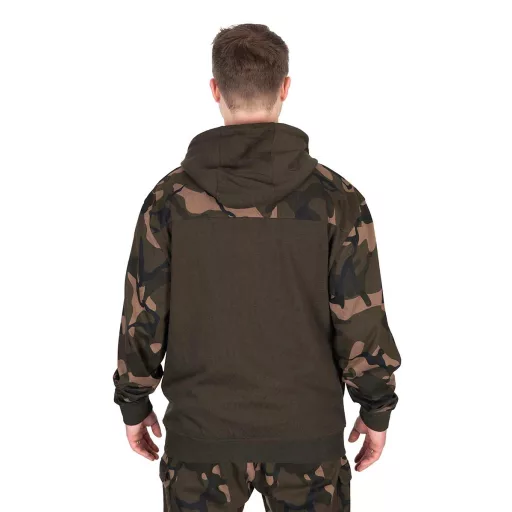 Fox LW Split Zip kapucnis khaki-terepmintás M pulóver