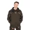 Fox LW Split Zip kapucnis khaki-terepmintás XL pulóver