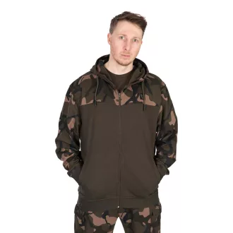 Fox LW Split Zip kapucnis khaki-terepmintás 3XL pulóver