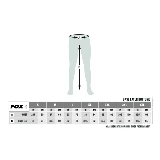 Fox Base Layer aláöltözet-szett 4XL