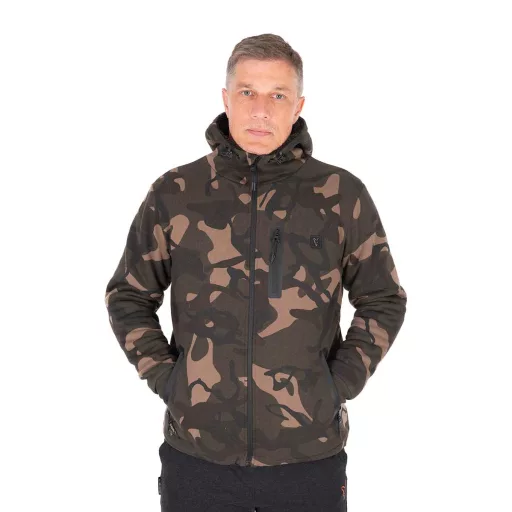 Fox Full Zip Prem Sherpa 310 kapucnis cipzáras terepmintás M pulóver