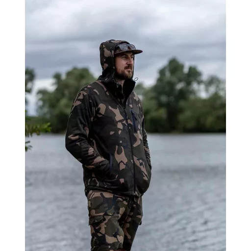 Fox Full Zip Prem Sherpa 310 kapucnis cipzáras terepmintás M pulóver