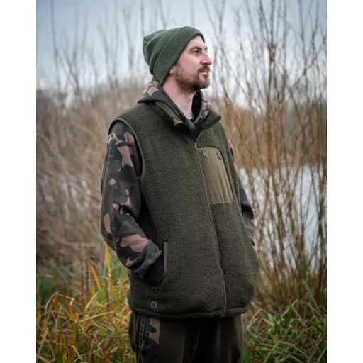 Fox Sherpa Hybrid olívazöld 3XL mellény