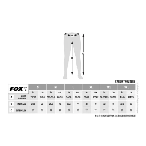Fox LW Cargo khaki XL hosszú nadrág