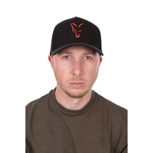 Fox Collection Trucker fekete-narancssárga UNI baseball sapka