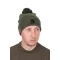 Fox Collection Bobble zöld-fekete bojtos téli sapka UNI