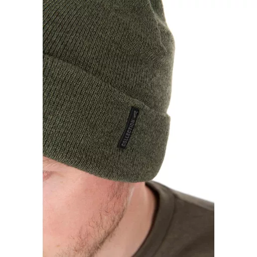 Fox Collection Bobble zöld-fekete bojtos téli sapka UNI