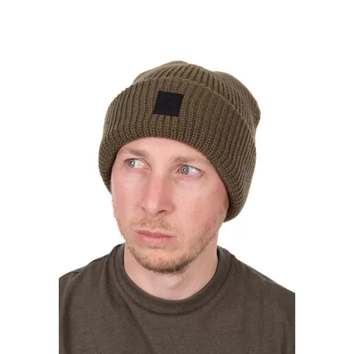 Fox Merino Blend olívazöld kötött sapka UNI