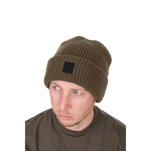 Fox Merino Blend olívazöld kötött sapka UNI