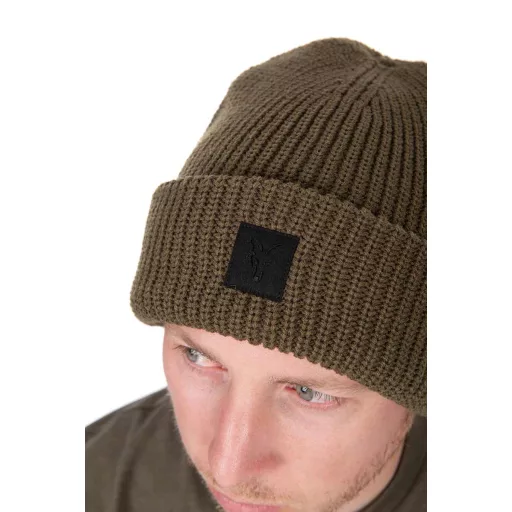 Fox Merino Blend olívazöld kötött sapka UNI