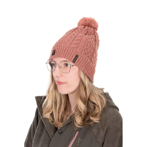 Fox Knitted Bobble női bojtos téli sapka UNI