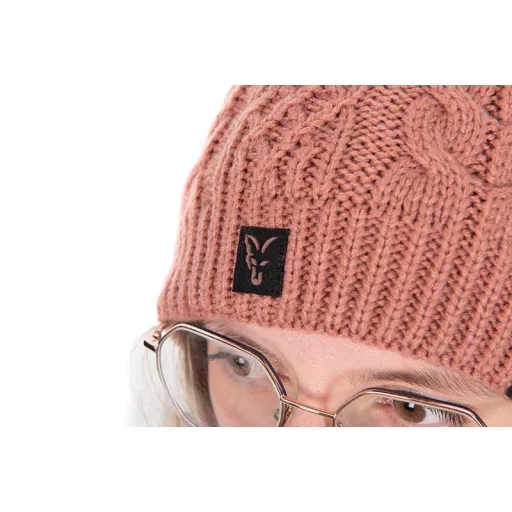 Fox Knitted Bobble női bojtos téli sapka UNI