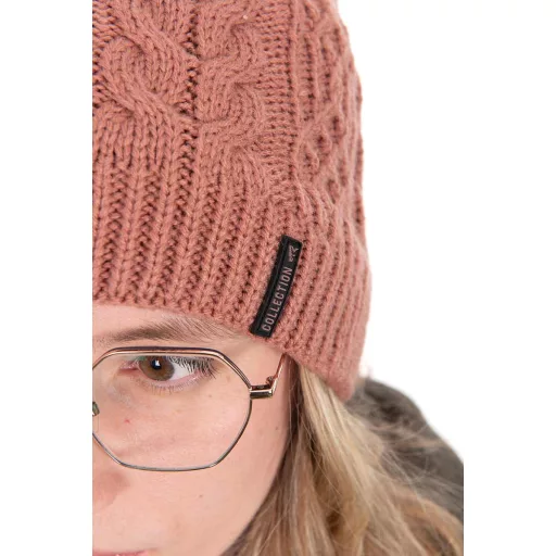 Fox Knitted Bobble női bojtos téli sapka UNI