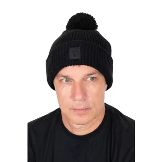 Fox HD Bobble fekete bojtos téli sapka UNI