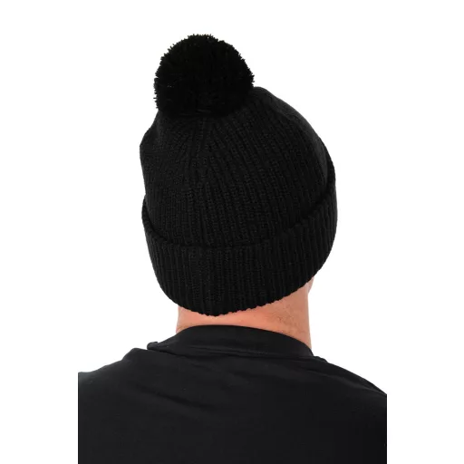 Fox HD Bobble fekete bojtos téli sapka UNI