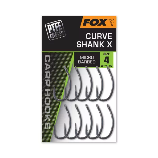 Fox Curve X 2-es bojlis szakállas horog 10 db/csomag