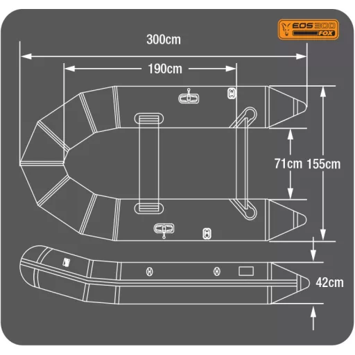 Fox inflatable Boat Slat Floor 3,0 m horgászcsónak