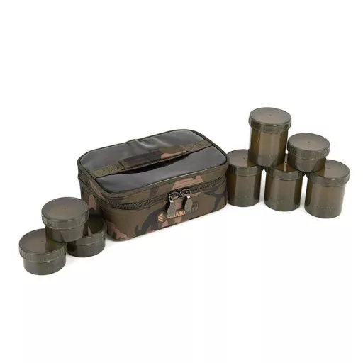Fox Camolite 8 Pot párnázott csalitartó táska 24,5 × 16,5 × 9,5 cm