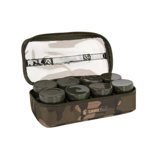 Fox Camolite 12 Pot párnázott csalitartó táska 32,5 × 16,5 × 9,5 cm