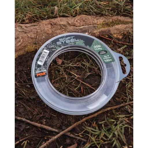 Fox Soft Steel Fleck Leader x 0,60 mm 100 m 45 lb terepmintás dobóelőke