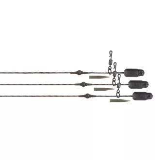   Fox Edges Naturals Heli-Clip Rigs 50 lb Copper Core pontyozó szerelék 3 db/csomag