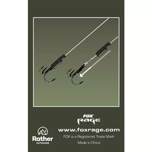 Fox Rage Predator Camo hármas hüvely nagy x 10 terepszínű gumiharang 10 db/csomag