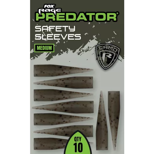 Fox Rage Predator Camo biztonsági hüvely nagy x 10 terepszínű gubancgátló cső 10 db/csomag