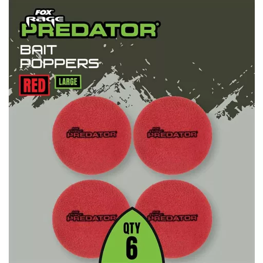 Fox Rage Predator Bait Poppers piros közepes csalihal stopper