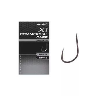   Matrix X1 Commercial Carp 12-es lapkás szakáll nélküli horog