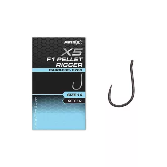   Matrix X5 F1 Pellet Rigger 14-es füles szakáll nélküli horog