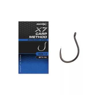 Matrix X7 Carp method 12-es füles szakáll nélküli horog