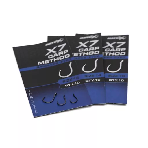Matrix X7 Carp method 12-es füles szakáll nélküli horog