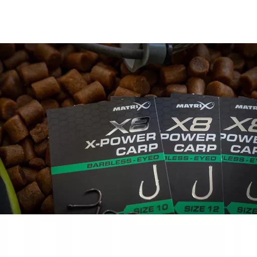 Matrix X8 X-Power Carp 12-es füles szakáll nélküli horog
