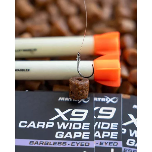 Matrix X9 Carp Wide Gape 10-es füles szakáll nélküli horog