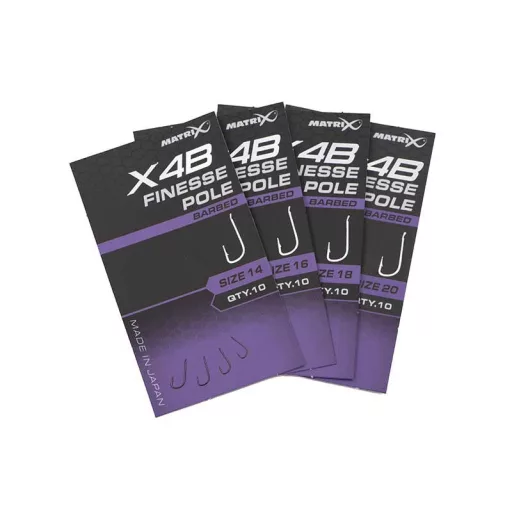 Matrix X4B Finesse Pole 18-as lapkás szakállas horog