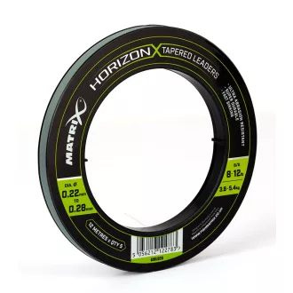   Matrix Horizon X Tapered Leader 0,22–0,28 mm 5 × 12 m felvastagodó monofil dobóelőke