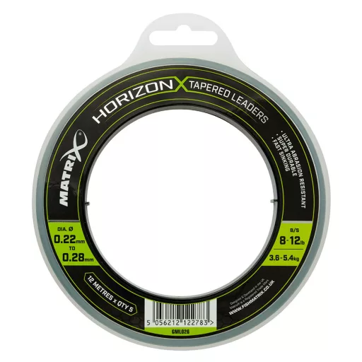 Matrix Horizon X Tapered Leader 0,22–0,28 mm 5 × 12 m felvastagodó monofil dobóelőke