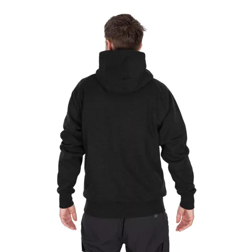 Matrix kapucnis fekete melírozott 2XL pulóver