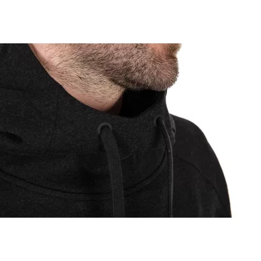 Matrix kapucnis fekete melírozott 3XL pulóver