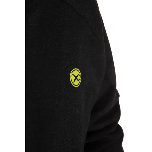 Matrix kapucnis fekete melírozott 3XL pulóver