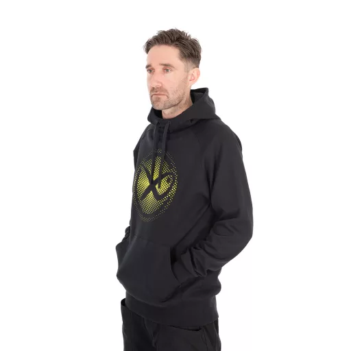 Matrix Large Fade Logo kapucnis fekete-limezöld L pulóver