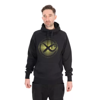 Matrix Large Fade Logo kapucnis fekete-limezöld XL pulóver
