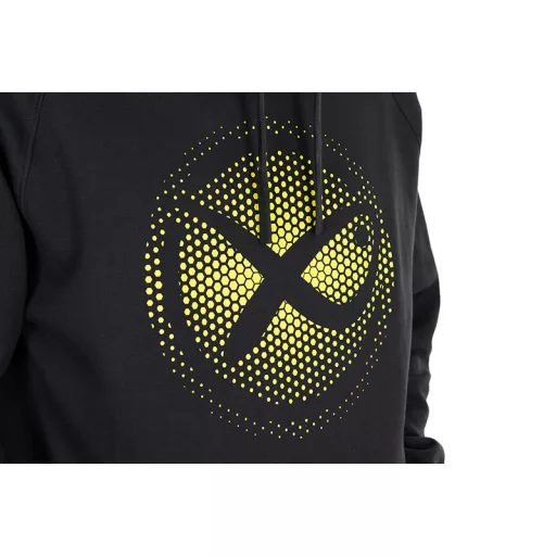 Matrix Large Fade Logo kapucnis fekete-limezöld XL pulóver